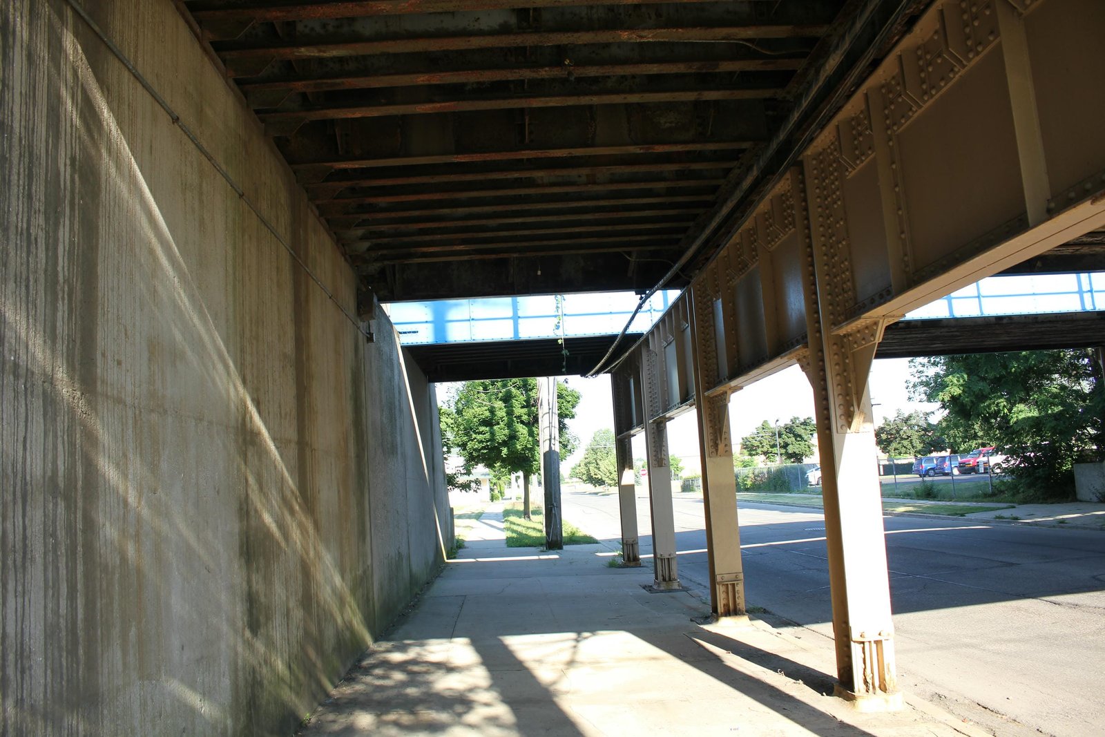 Under bridge